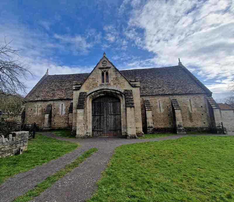 The stone-built medieval exterior.