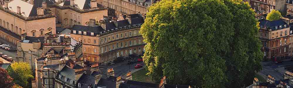 Aerial view of the terrace.