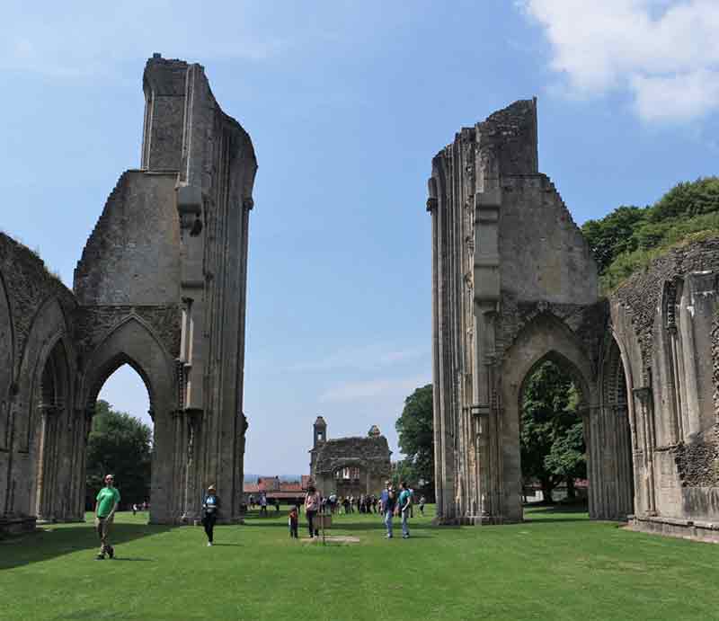 From inside the ruin through the main entrance.