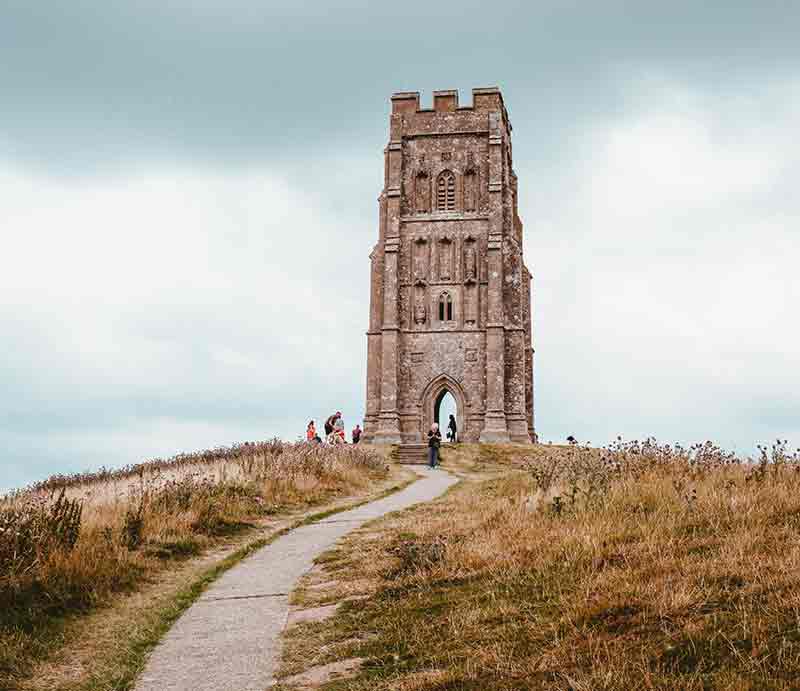 View uphill of St Michael's Tower.