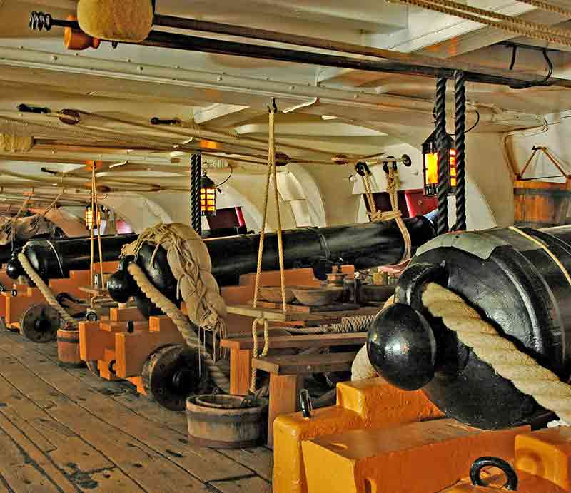 HMS Victory cannons.