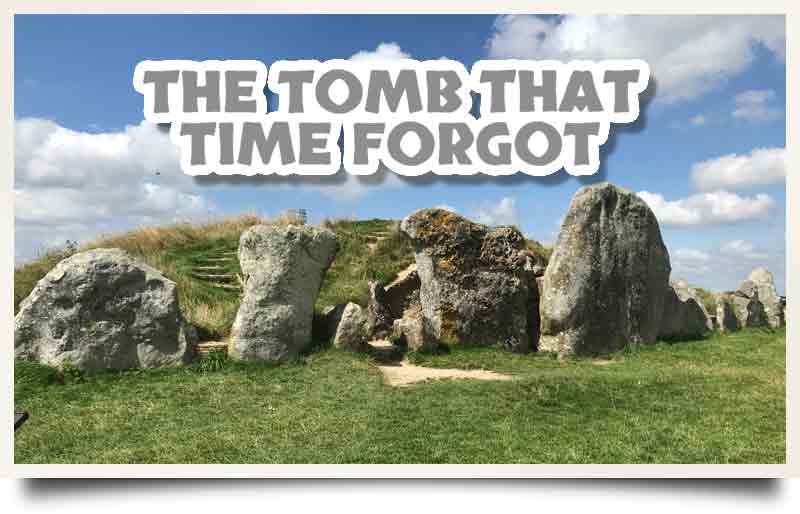 The ancient monument with caption 'The tomb that time forgot'.